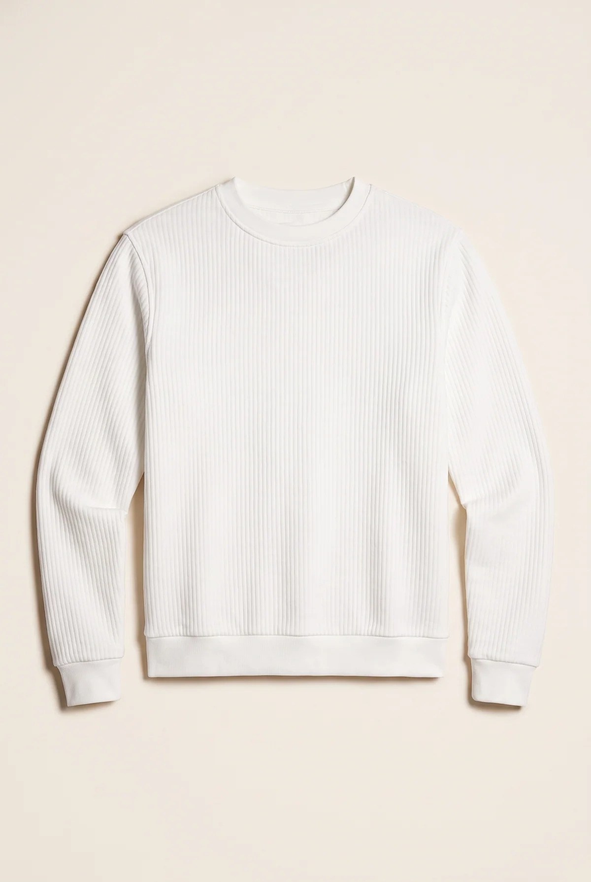 Jsco Erkek 6237 0 Yaka 30/1 İb  Sweat Ekru