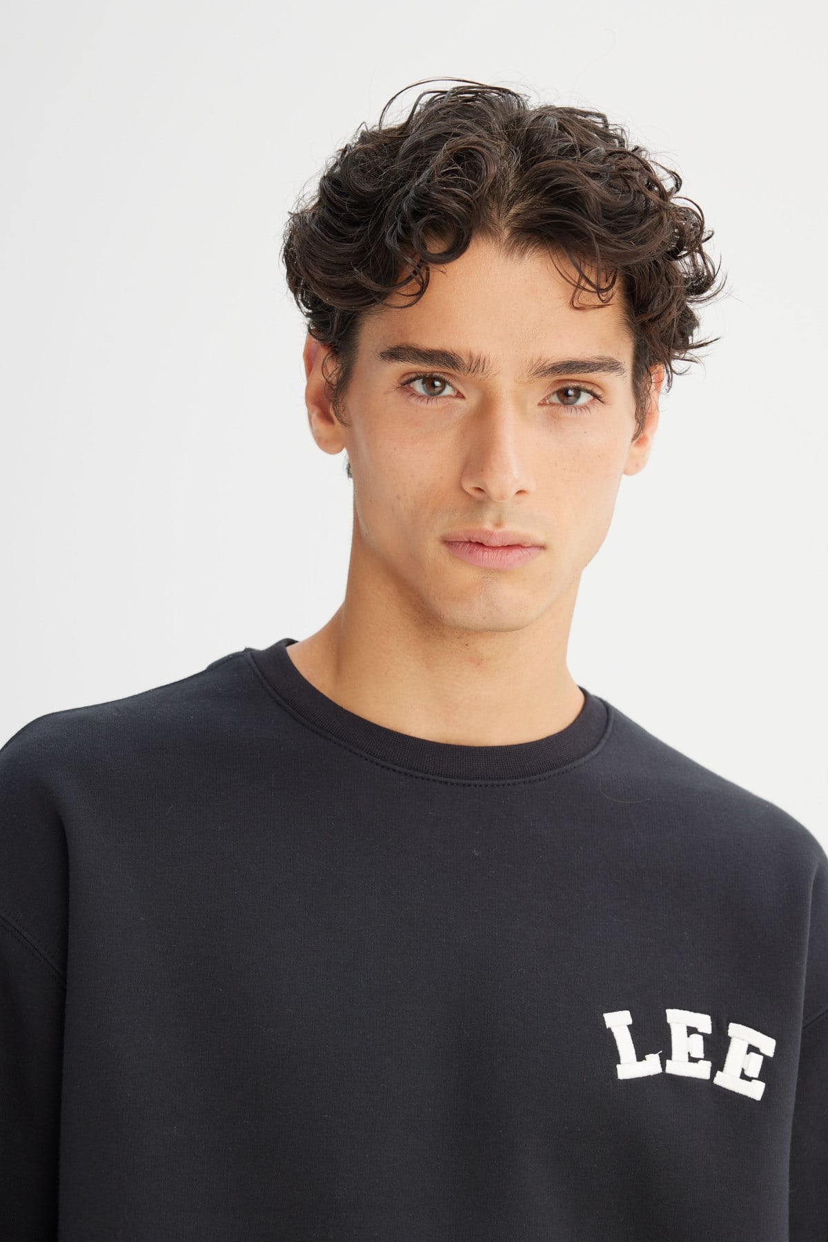 Lee Erkek L242547001 Sweatshirt/Black Standart