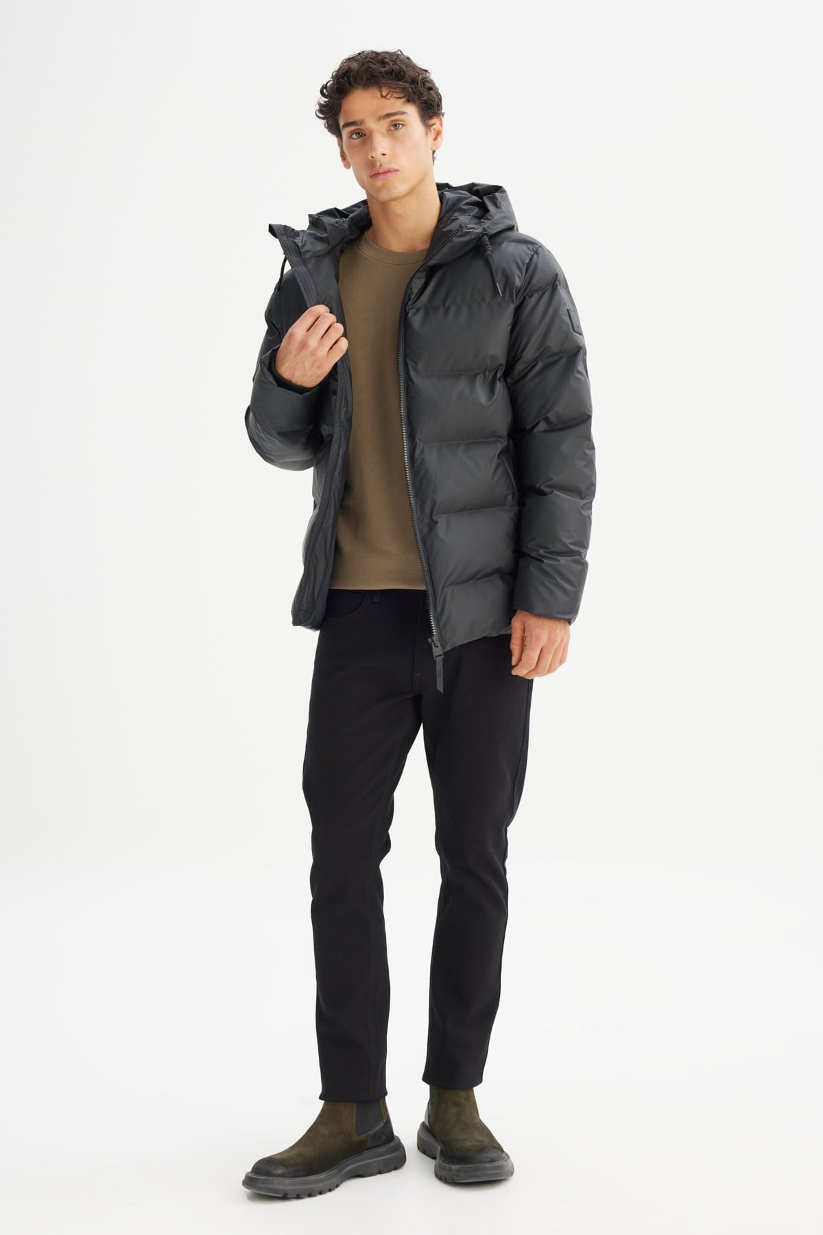 Lee Erkek L2520263001 Erkek Şişme Mont/Black Standart