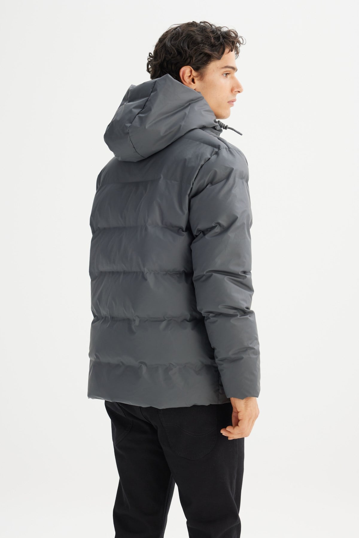 Lee Erkek L2520263035 Erkek Şişme Mont/Gray Standart