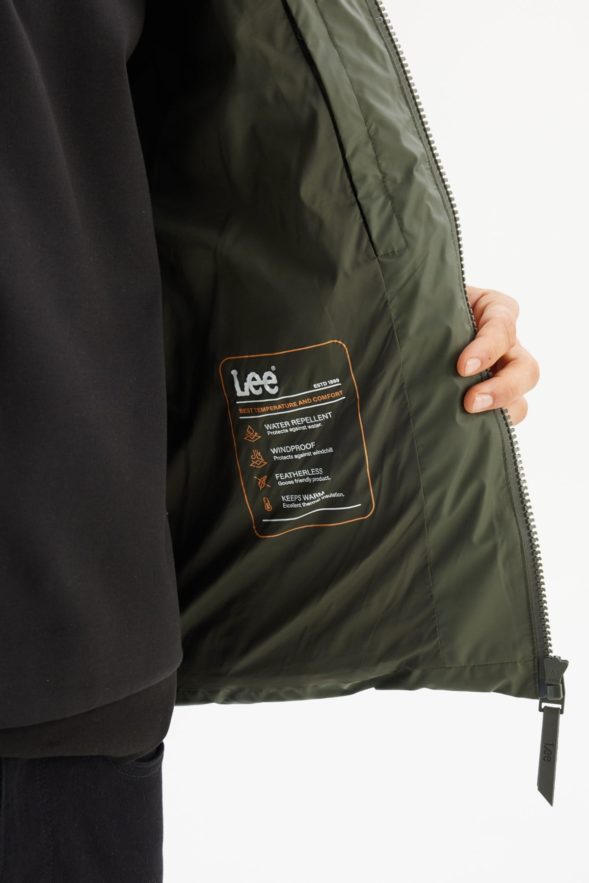 Lee Erkek L2520263801 Erkek Şişme Mont/KHAKI Standart