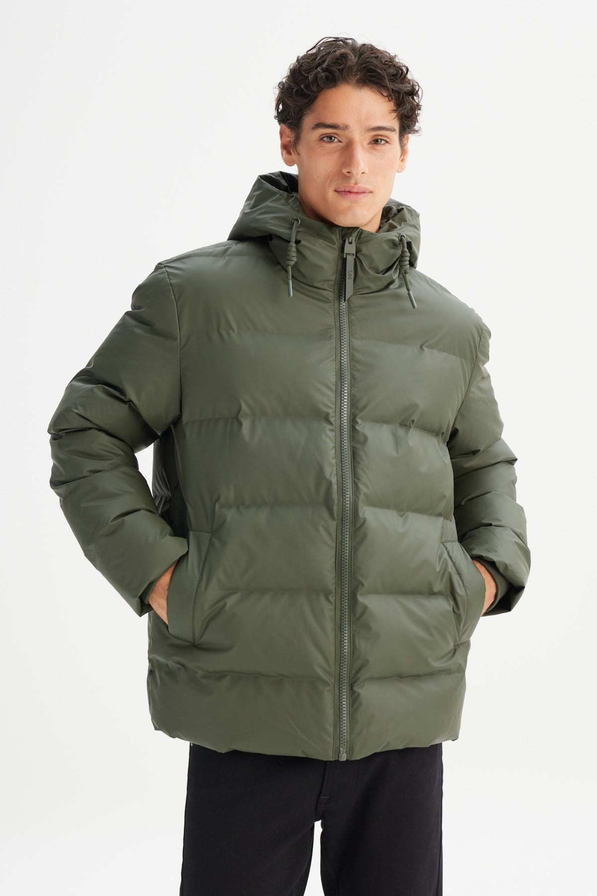 Lee Erkek L2520263801 Erkek Şişme Mont/KHAKI Standart