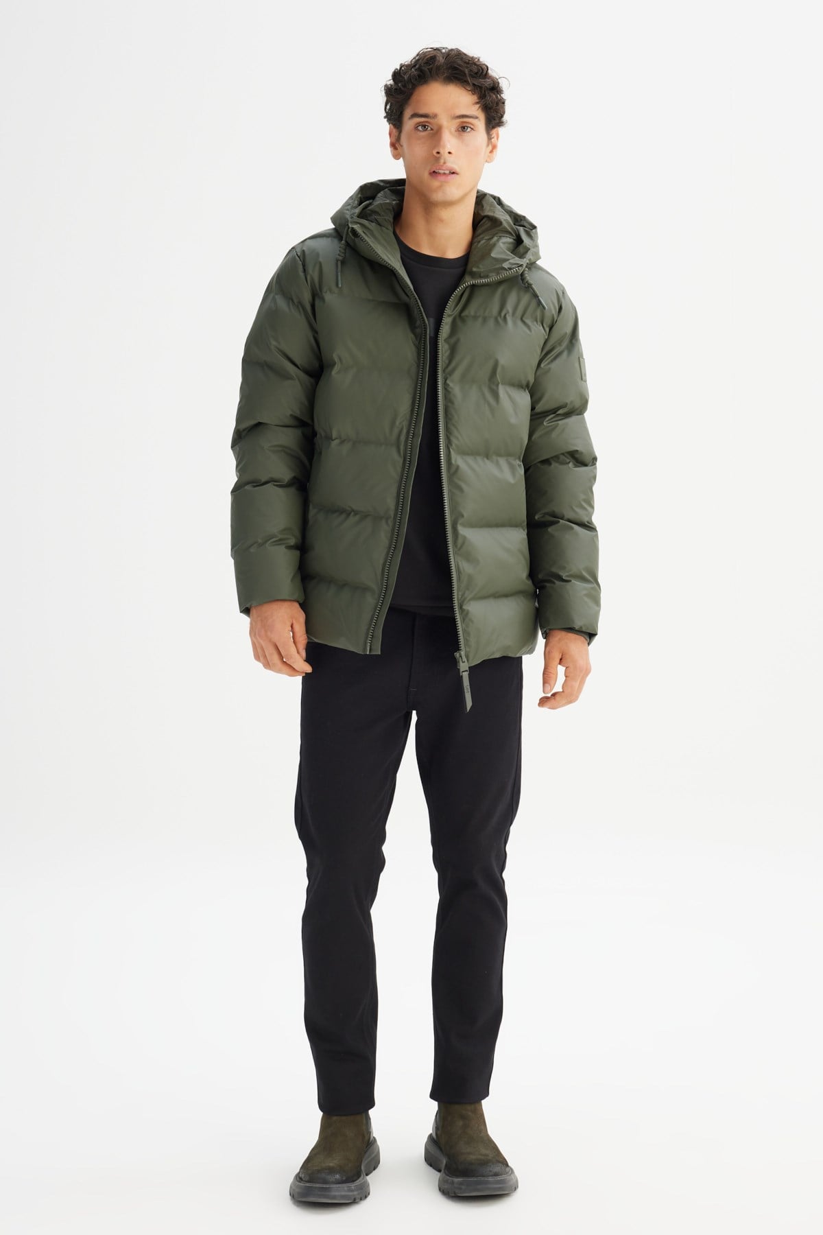Lee Erkek L2520263801 Erkek Şişme Mont/KHAKI Standart
