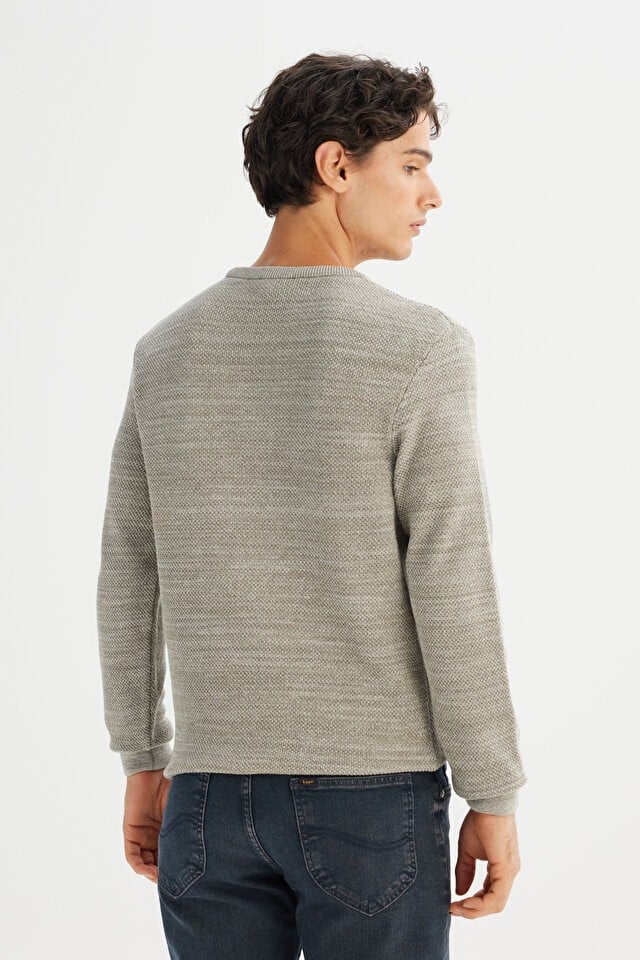 Lee Erkek L2520364614 Triko Kazak / Beige Standart