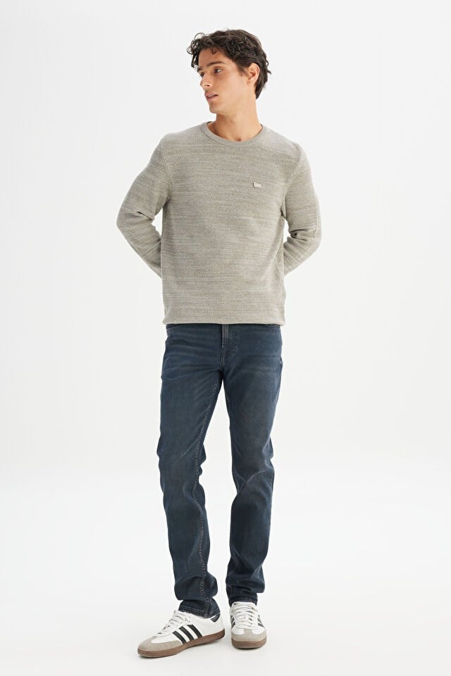 Lee Erkek L2520364614 Triko Kazak / Beige Standart