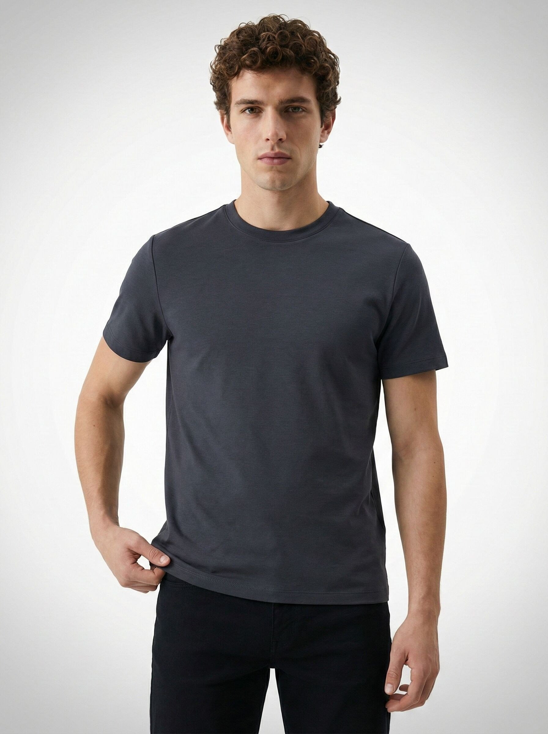 Loft Erkek LF2042724 T-Shirt Antrasit