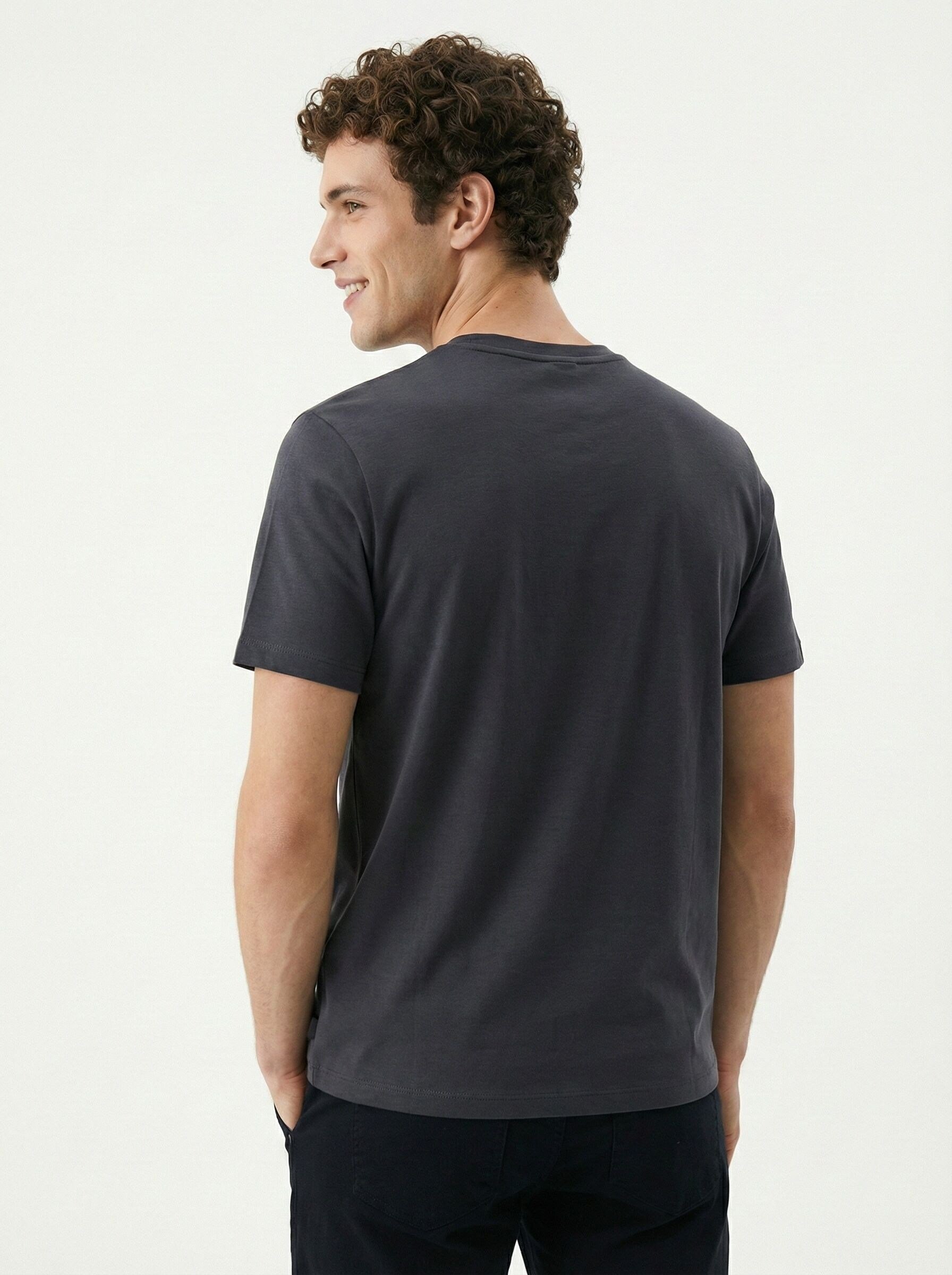 Loft Erkek LF2042724 T-Shirt Antrasit