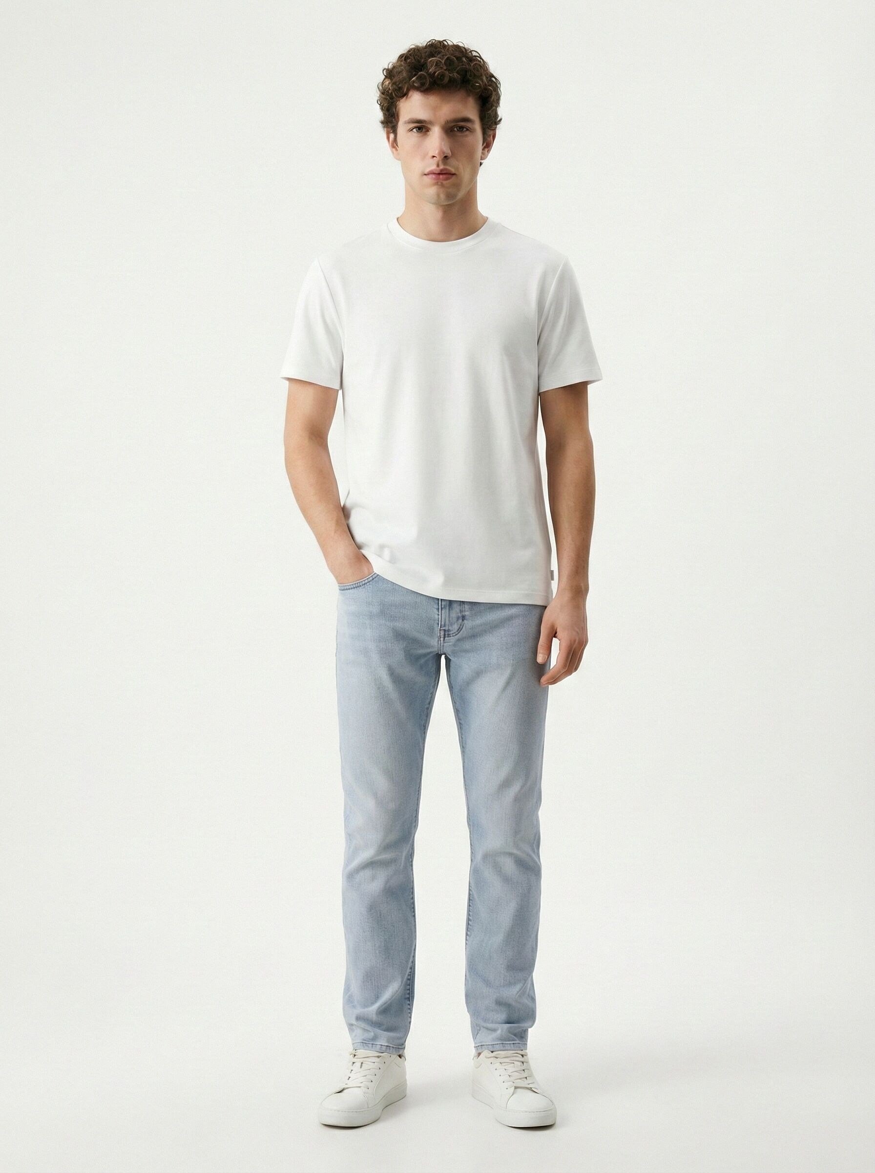Loft Erkek LF2042724 T-Shirt Kırık Beyaz