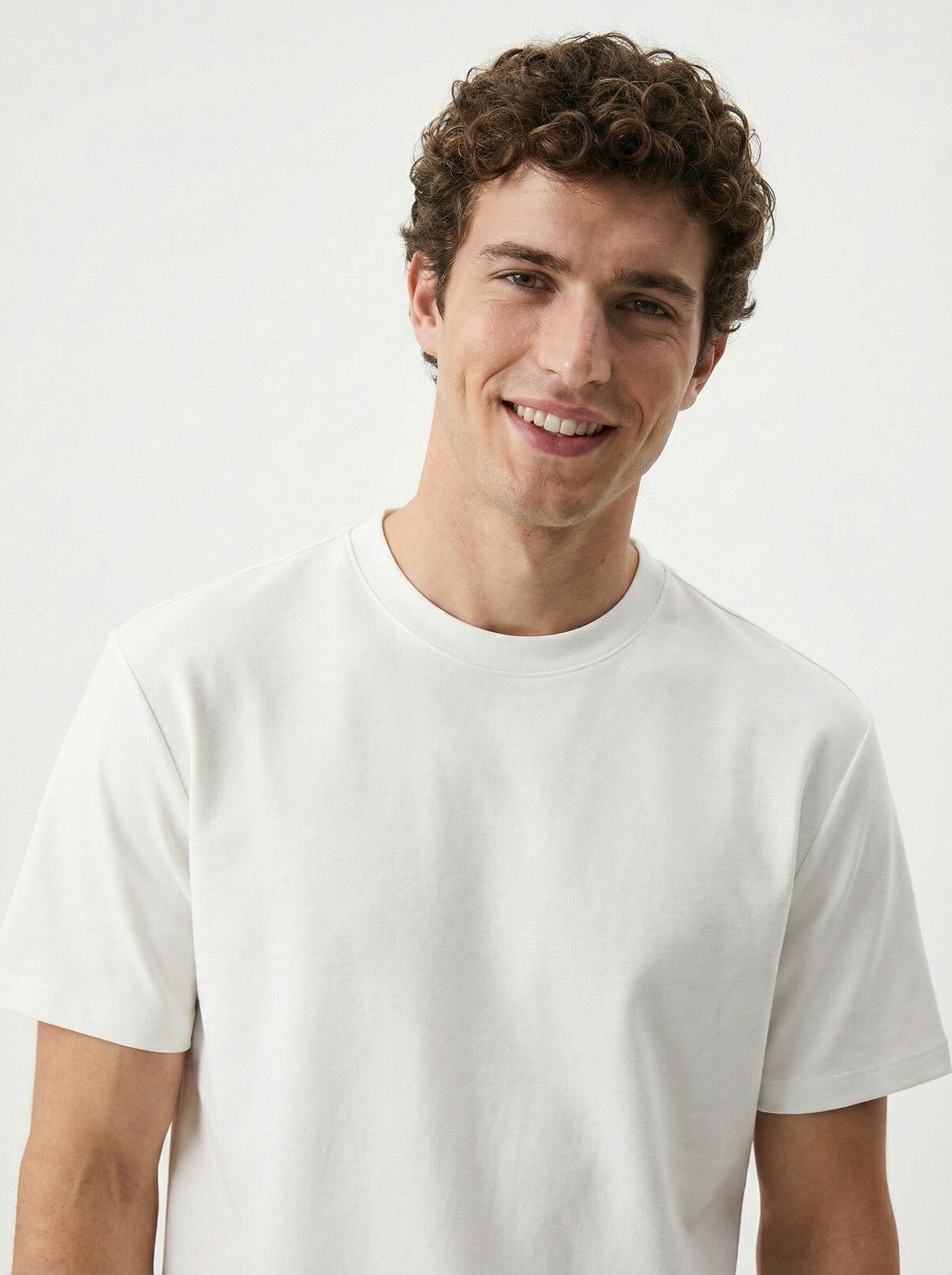 Loft Erkek LF2042724 T-Shirt Kırık Beyaz
