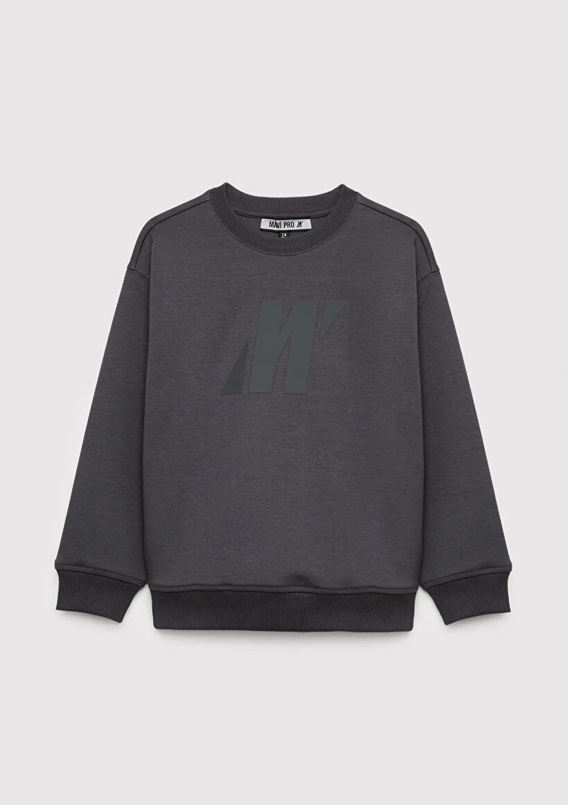 Mavi Çocuk M6S10201-70763 M LOGO GRAFİK SWEATSHİRT Koyu Gri K.Gri