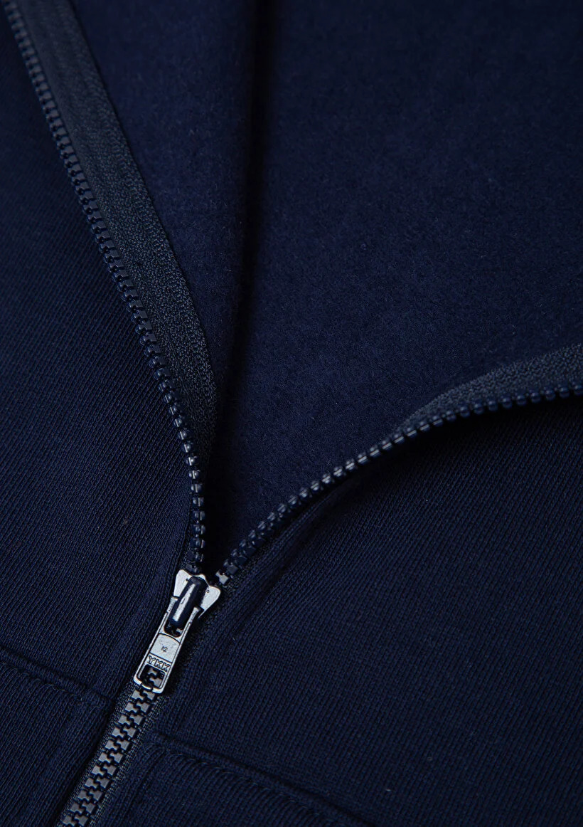 Mavi Çocuk M6S10203-84371 LOGO SWEATSHIRT TAM FERMUARLI Koyu Lacivert Lacivert