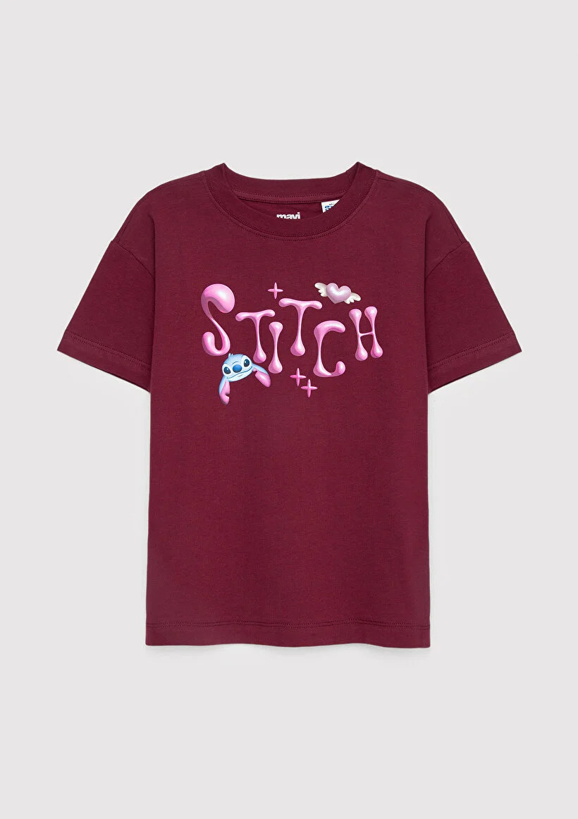 Mavi Çocuk M7610481-70393 STITCH TİŞÖRT Burgundy Mavi