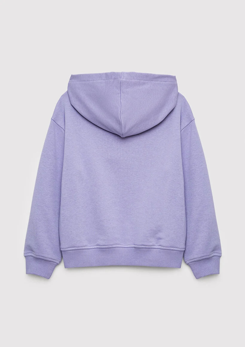 Mavi Çocuk M7S10147-70557 MAVİ LOGO BASKILI KAPŞONLU SWEATSHIRT Mor Mor