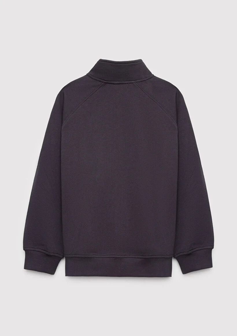 Mavi Çocuk M7S10192-70087 LOGO SWEATSHIRT TAM FERMUARLI Kömür Standart