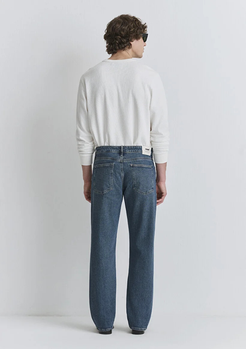 Mavi Erkek M0019166-87850 MARLON Classic Denim Pantolon Puslu Mavi Mavi