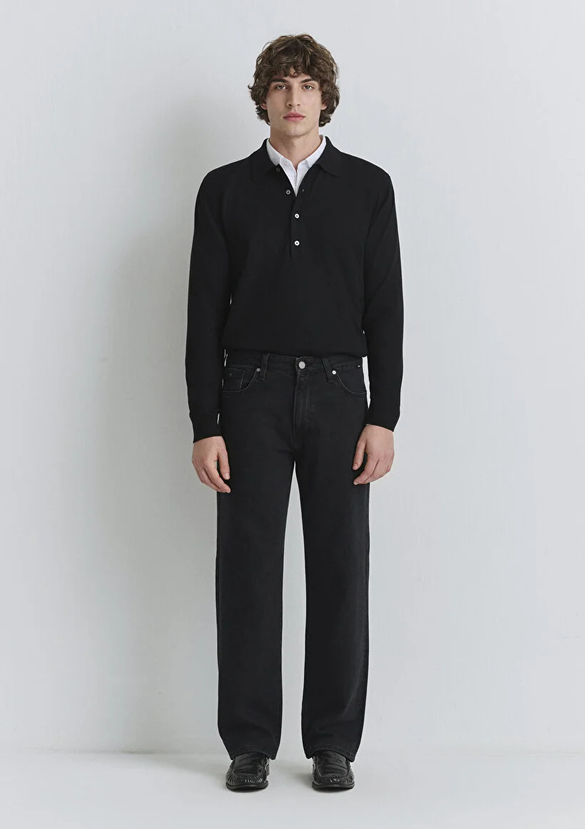 Mavi Erkek M0019166-90642 MARLON Classic Denim Pantolon Yıkamalı Siyah Siyah