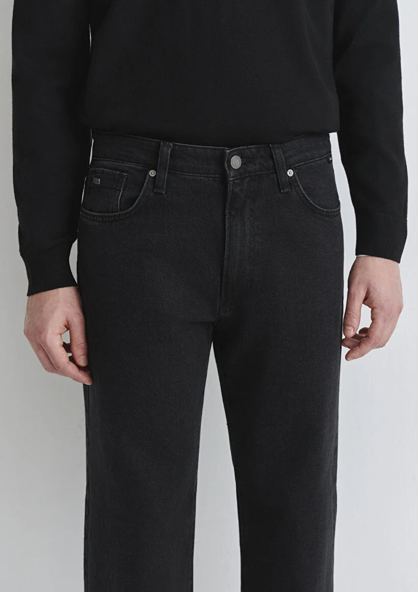 Mavi Erkek M0019166-90642 MARLON Classic Denim Pantolon Yıkamalı Siyah Siyah