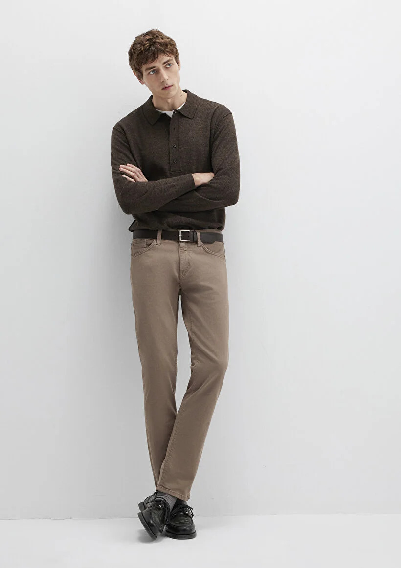 Mavi Erkek M0035189452 MARCUS Renkli Denim Pantolon Kahverengi Comfort Kahve