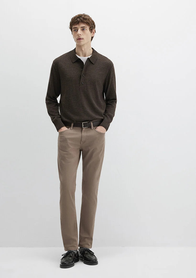 Mavi Erkek M0035189452 MARCUS Renkli Denim Pantolon Kahverengi Comfort Kahve