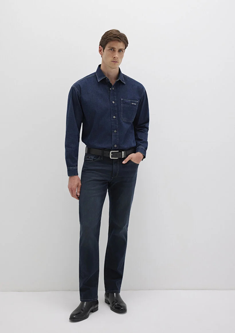 Mavi Erkek M0210588-90768 Denim Gömlek AIDAN Mavi Black Vintage Indigo Mavisi İndigo