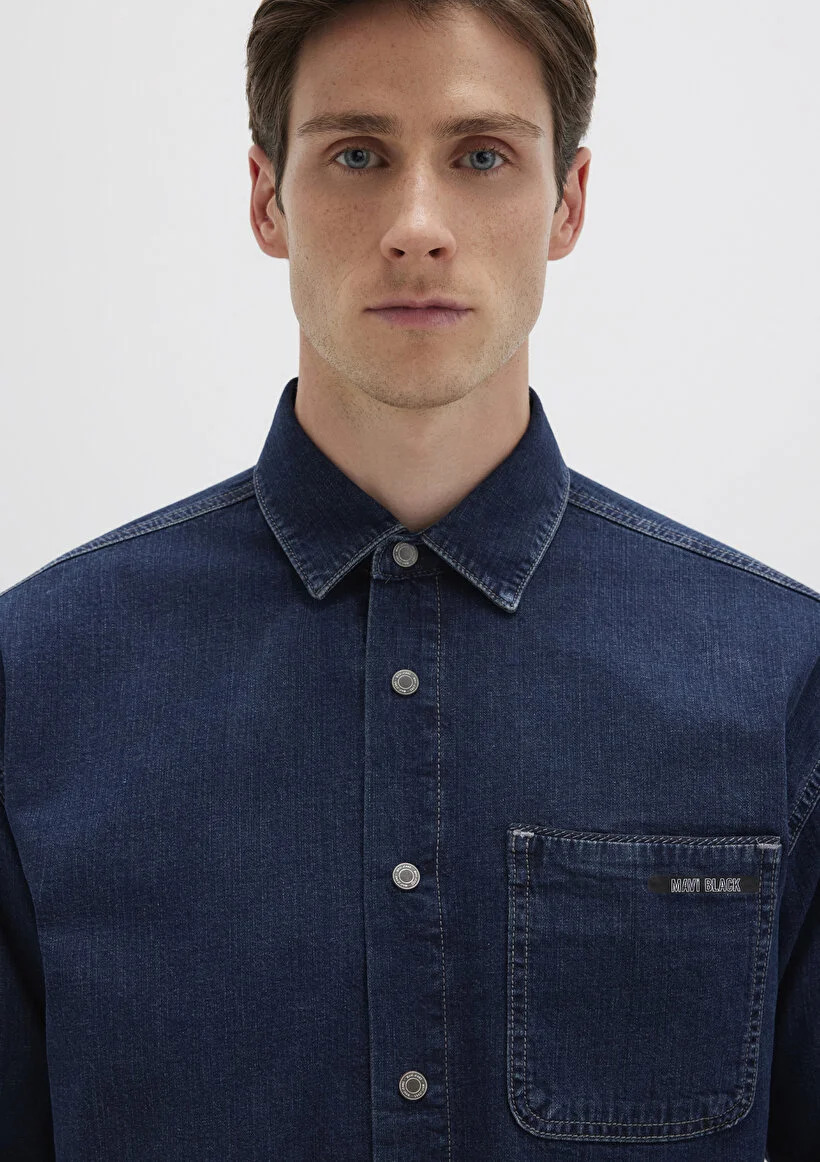 Mavi Erkek M0210588-90768 Denim Gömlek AIDAN Mavi Black Vintage Indigo Mavisi İndigo