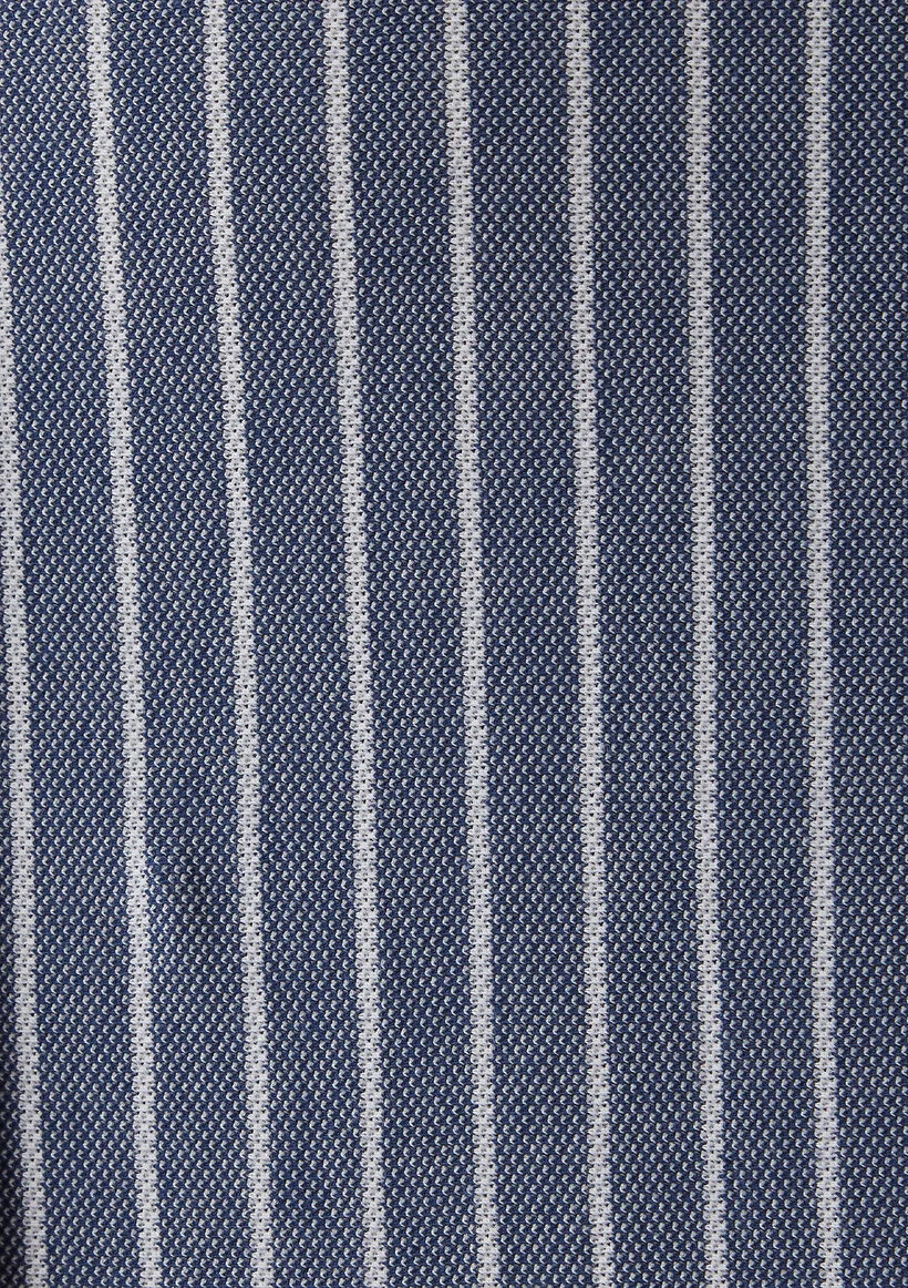 Mavi Erkek M0211404-91333 ÇİZGİLİ GÖMLEK Dark denim zemin white st Beyaz