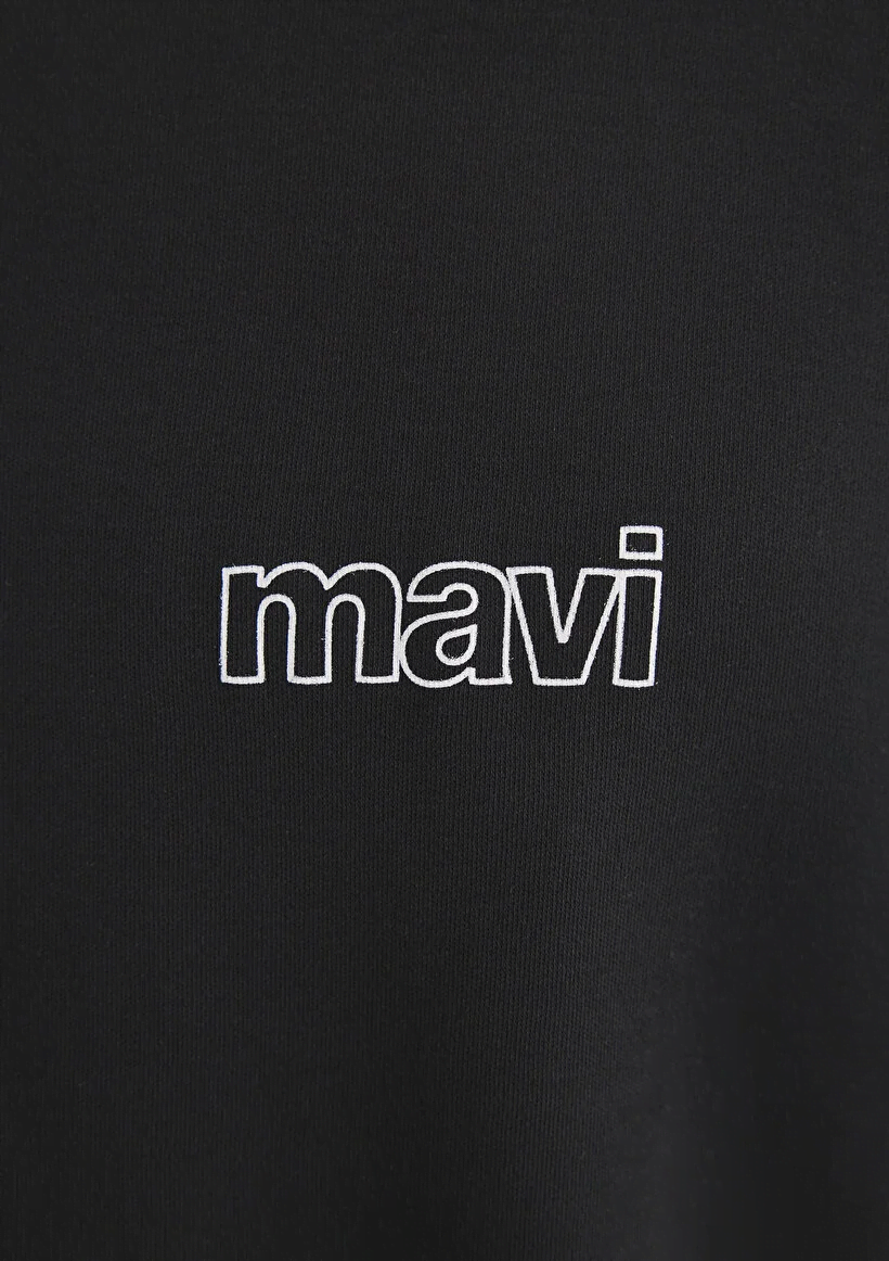 Mavi Erkek M0610360-900 Basıc Tişört Siyah Siyah