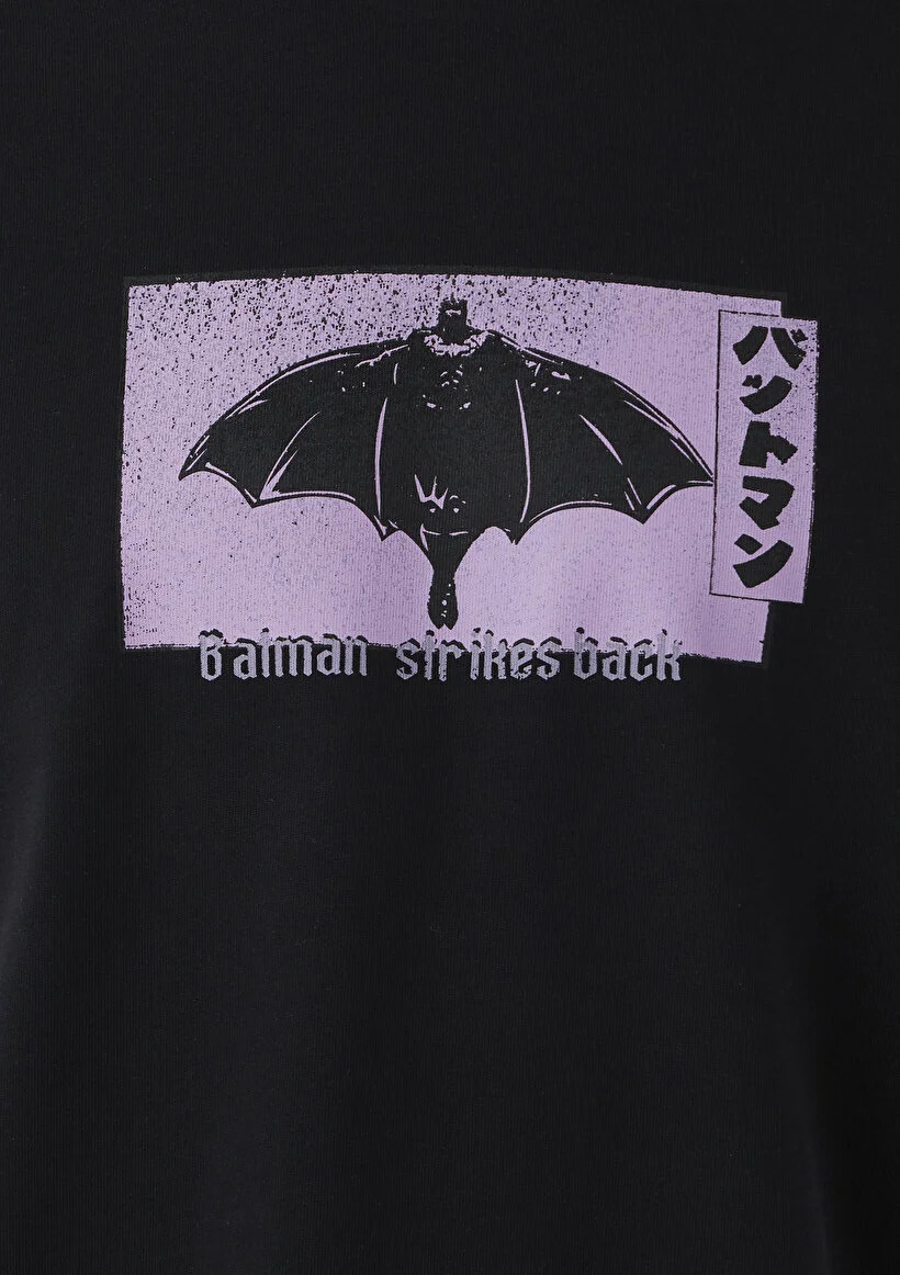 Mavi Erkek M0612920-900 Batman Tişört Siyah Siyah