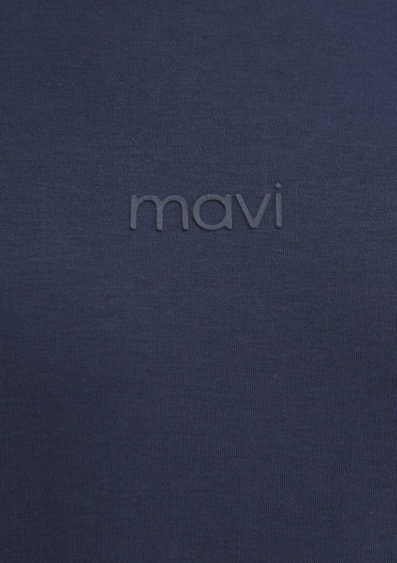 Mavi Erkek M0613102-85315 Mavi Baskılı Tişört Gece Mavisi Mavi