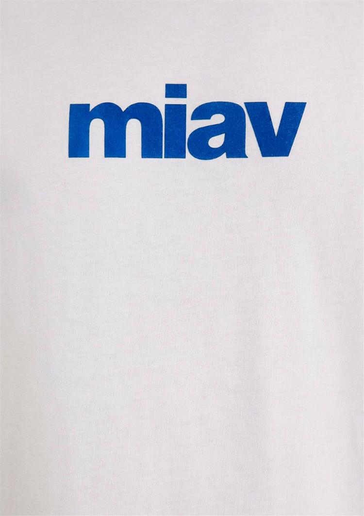 Mavi Erkek M067153-620 Miav Baskılı Tişört Beyaz Beyaz