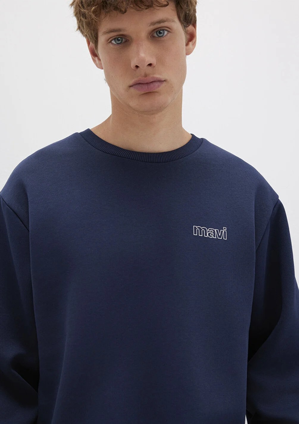 Mavi Erkek M0S10379-70488 Mavi Baskılı Sweatshırt Koyu Lacivert K.Lacivert