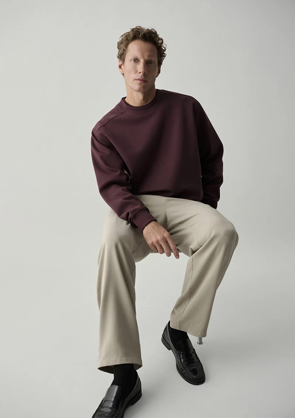 Mavi Erkek M0S10634-70223 BİSİKLET YAKA SWEATSHIRT  Karamel Karamel