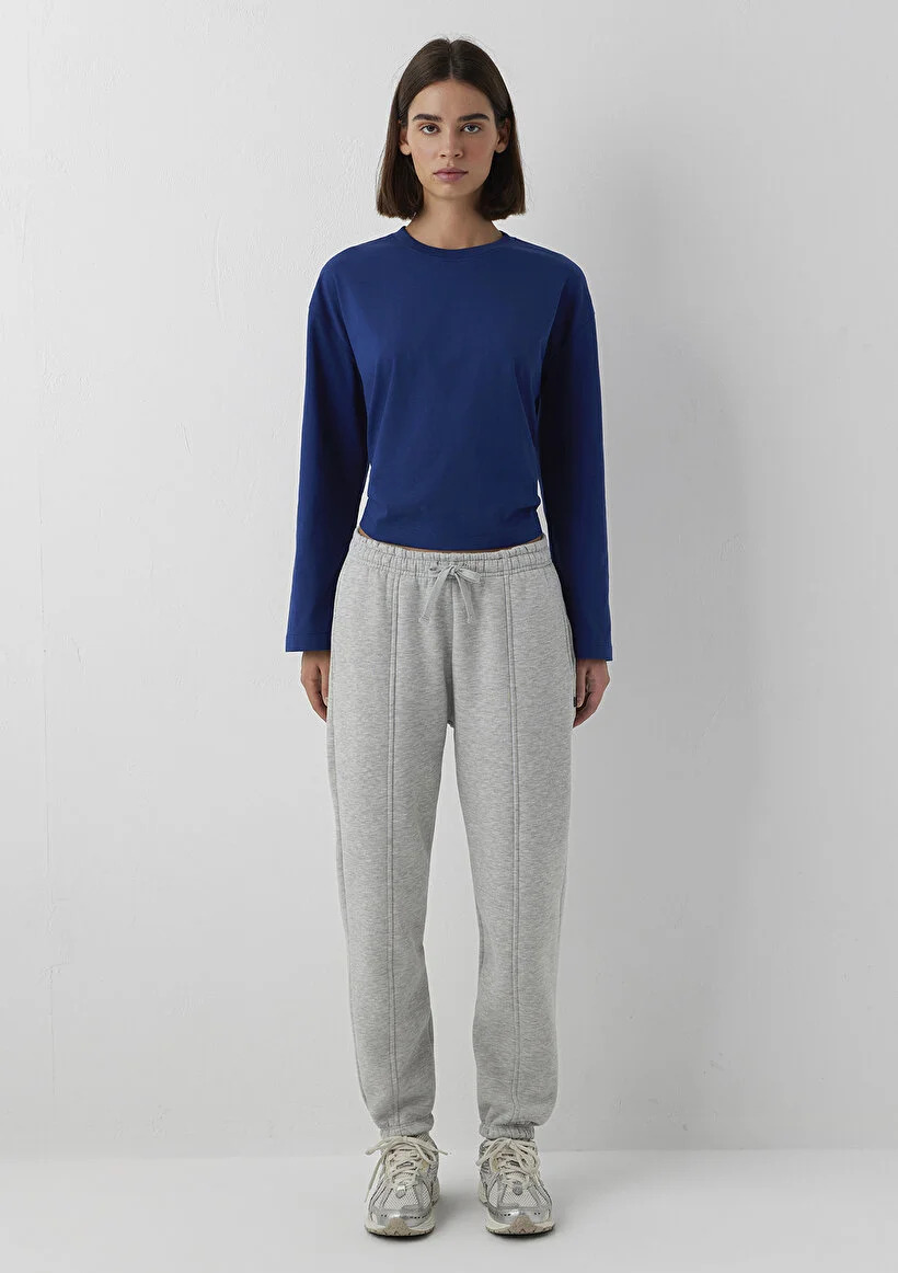 Mavi Kadın M1023291-32175 ÖRME PANTOLON Grey melange Gri