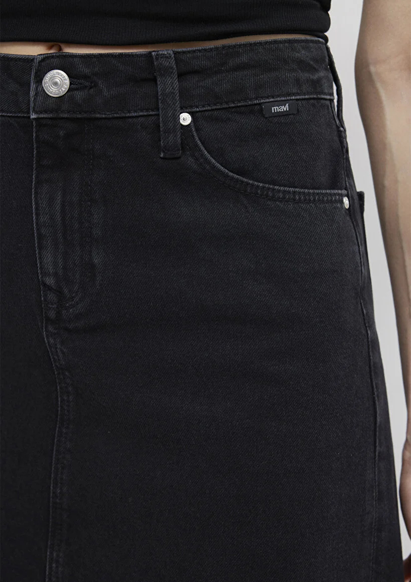 Mavi Kadın M1319890550 VALERIE Smoke Denim Etek Siyah