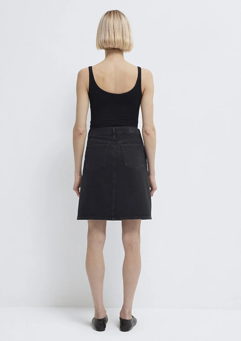 Mavi Kadın M1319890550 VALERIE Smoke Denim Etek Siyah