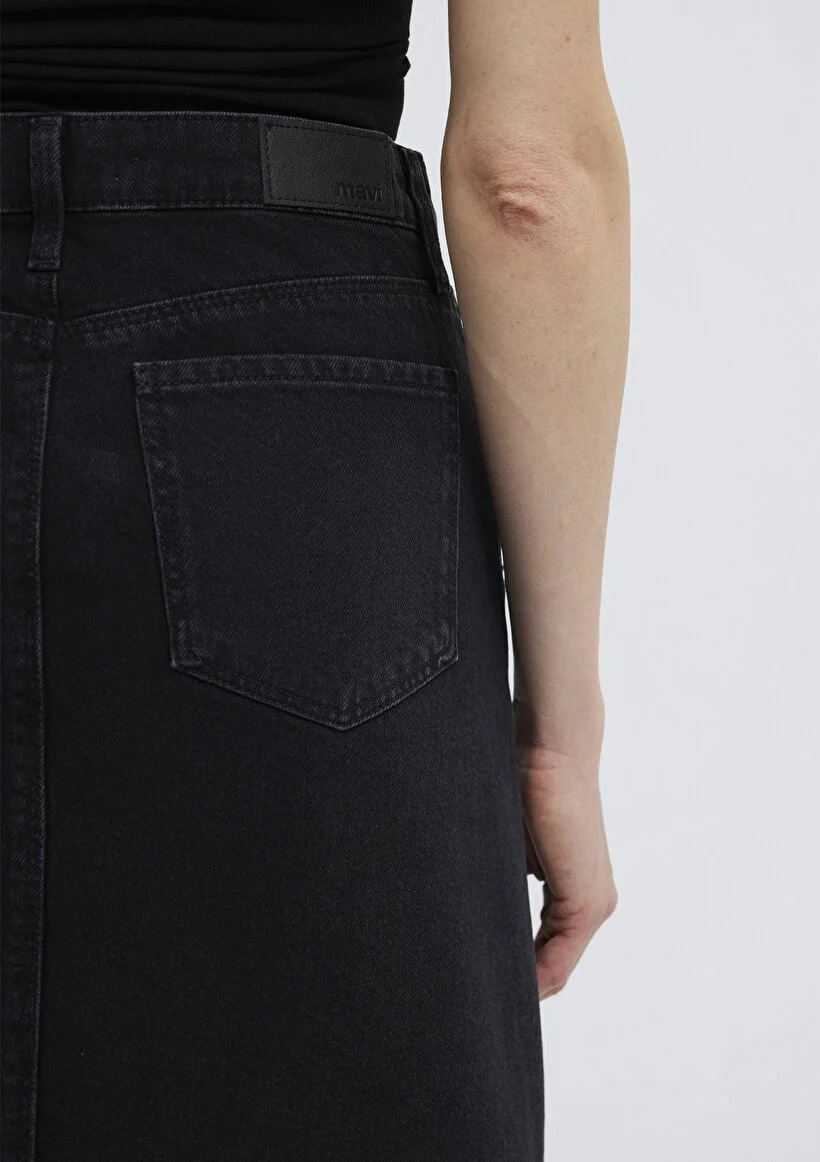 Mavi Kadın M1319890550 VALERIE Smoke Denim Etek Siyah