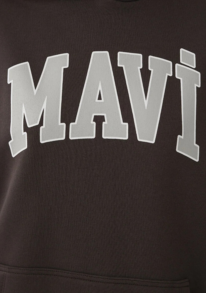 Mavi Kadın M1600361-70240 MAVI LOGO KAPÜSONLU SWEATSHIRT Black Cof Siyah