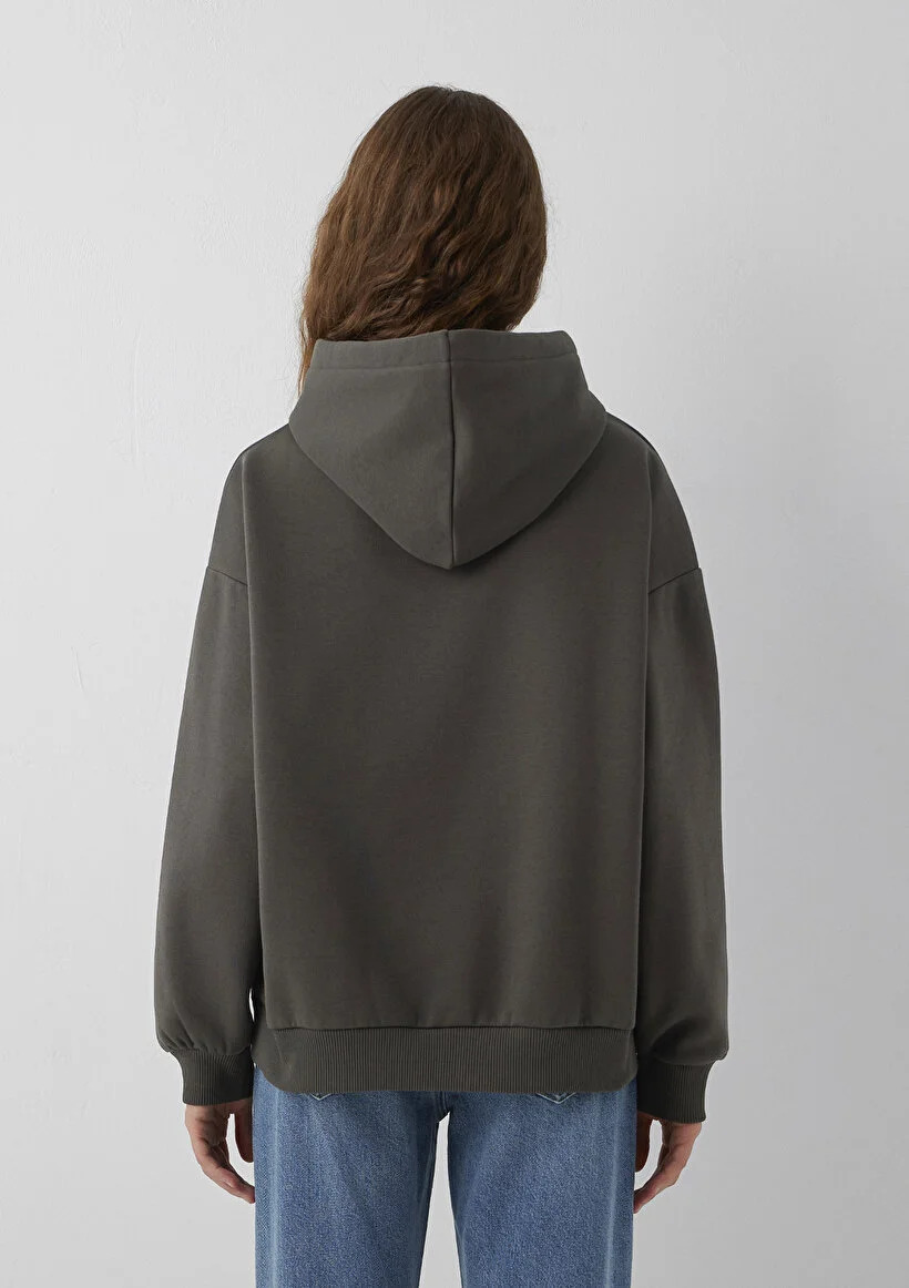 Mavi Kadın M1600361-71598 MAVİ LOGO KAPÜŞONLU SWEATSHIRT Yosun Yeşili Yeşil