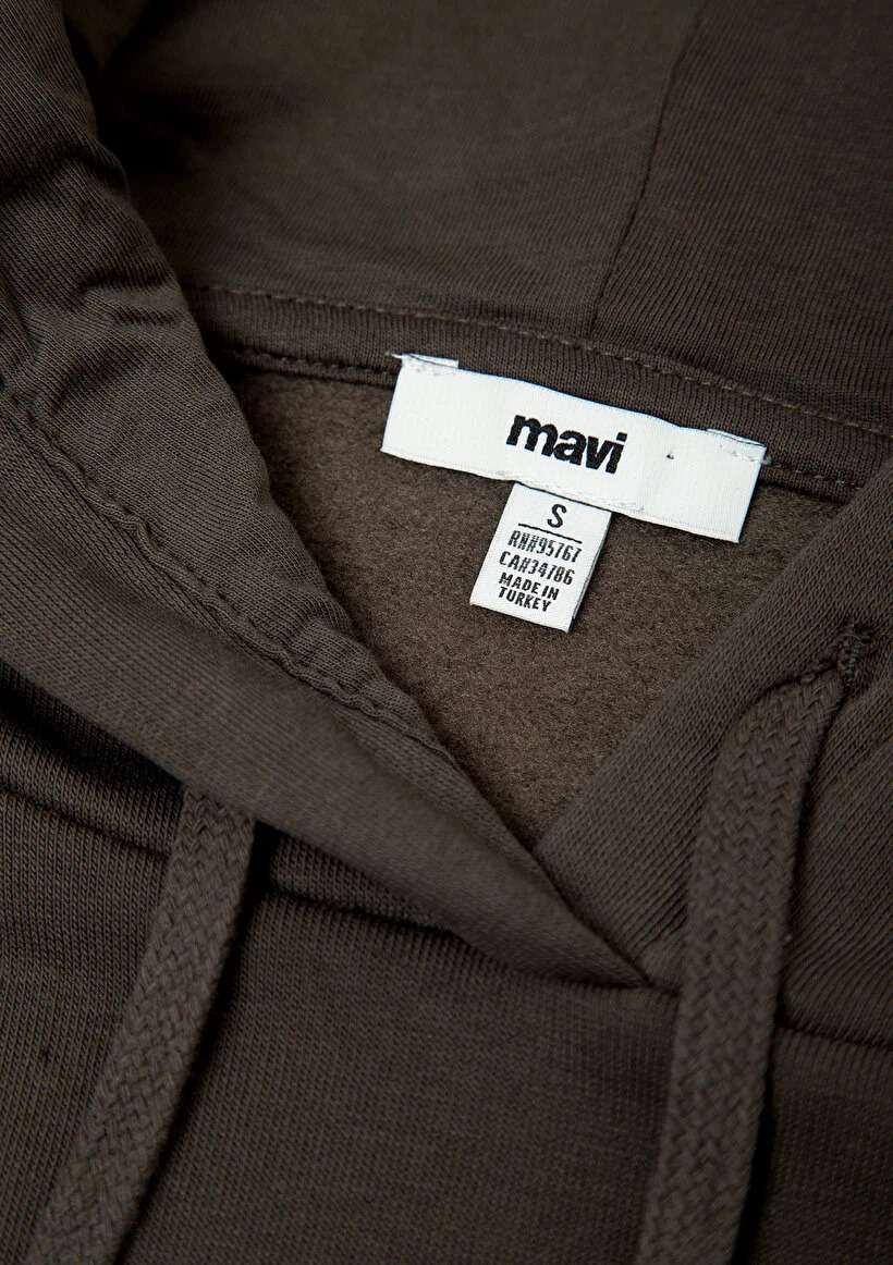 Mavi Kadın M1600361-71598 MAVİ LOGO KAPÜŞONLU SWEATSHIRT Yosun Yeşili Yeşil