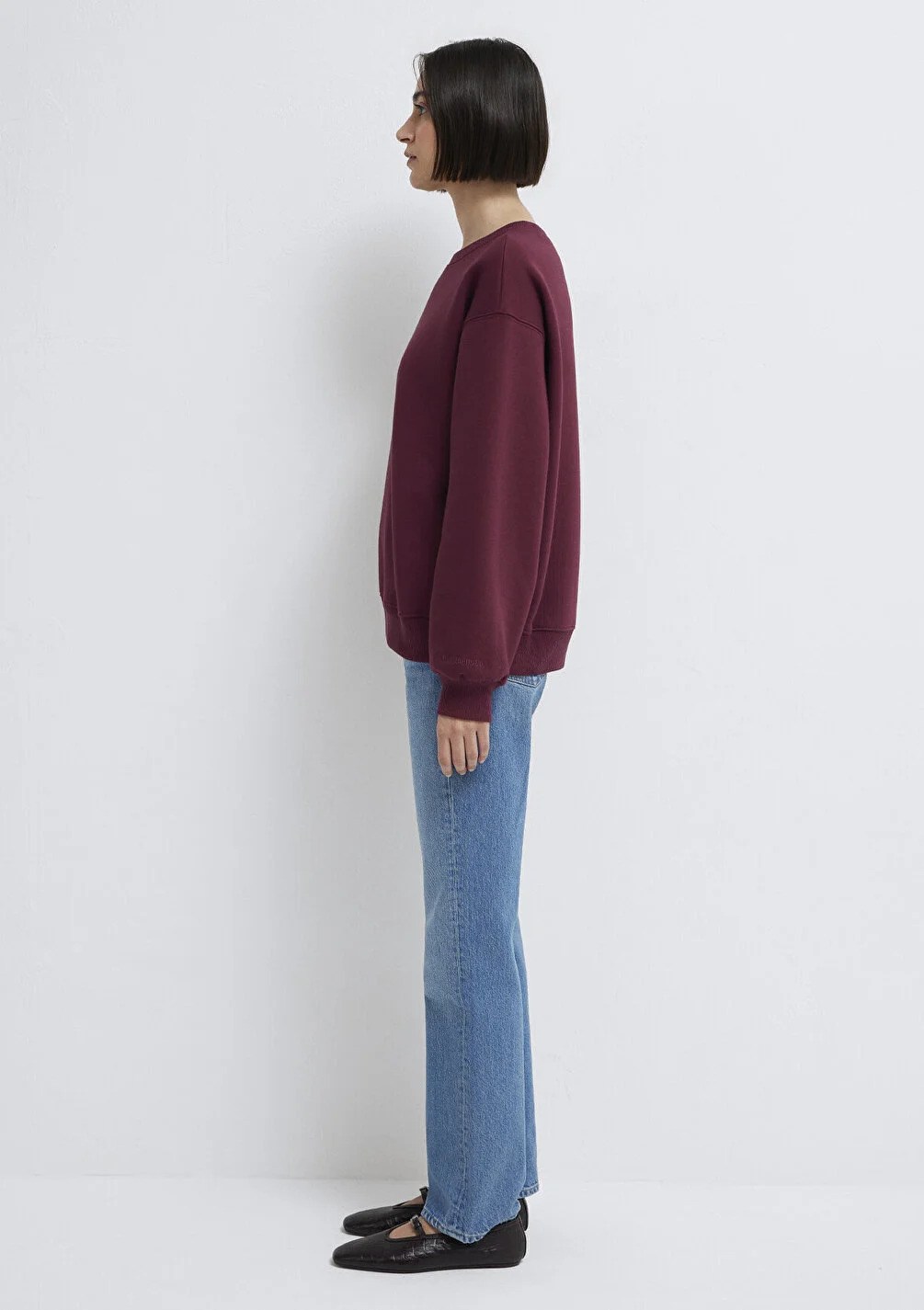 Mavi Kadın M1610198-70415 Bisiklet Yaka Sweatshırt Windsor Wine Mavi