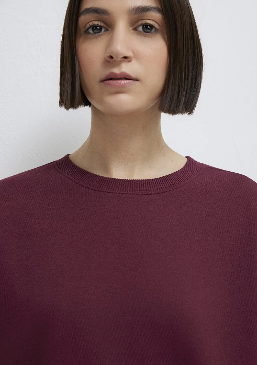 Mavi Kadın M1610198-70415 Bisiklet Yaka Sweatshırt Windsor Wine Mavi