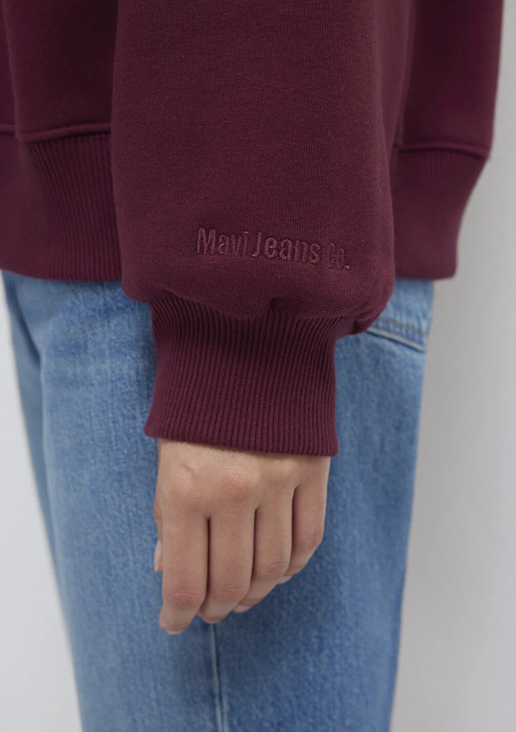 Mavi Kadın M1610198-70415 Bisiklet Yaka Sweatshırt Windsor Wine Mavi