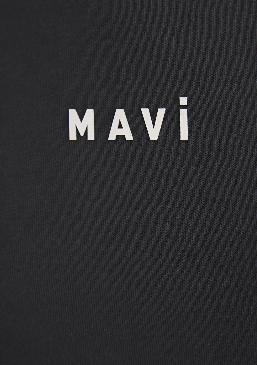 Mavi Kadın M1612518-70087 Mavı Baskılı Tişört Kömür Antrasit