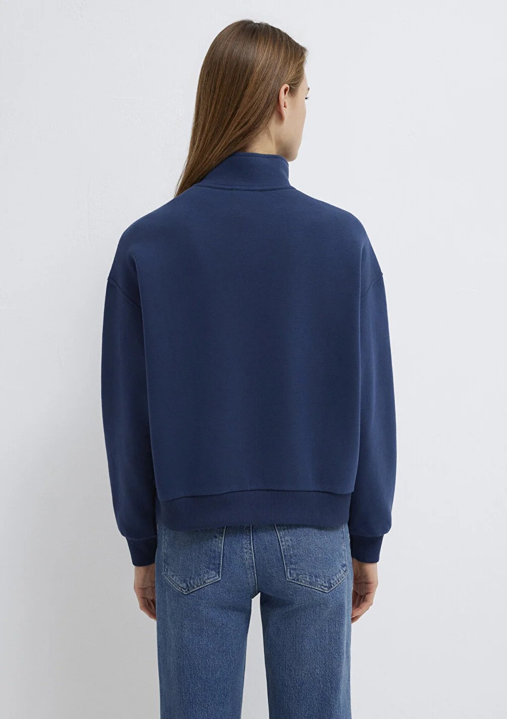 Mavi Kadın M1S10373-70488 Logo Baskılı Sweatshırt Koyu Lacivert K.Lacivert