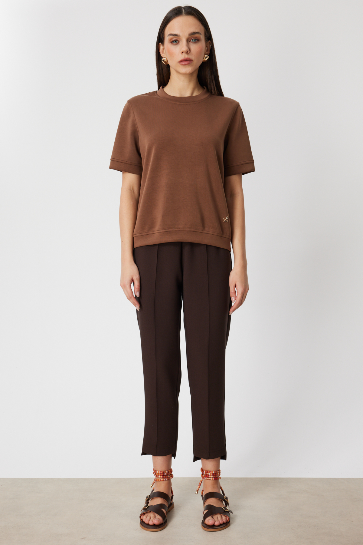 On Kadın-76390 Bluz mocca