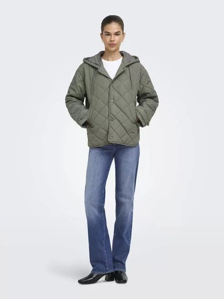 Only Kadın 15366264 Onljulıet Quılted Hood Jacket Otw Olive