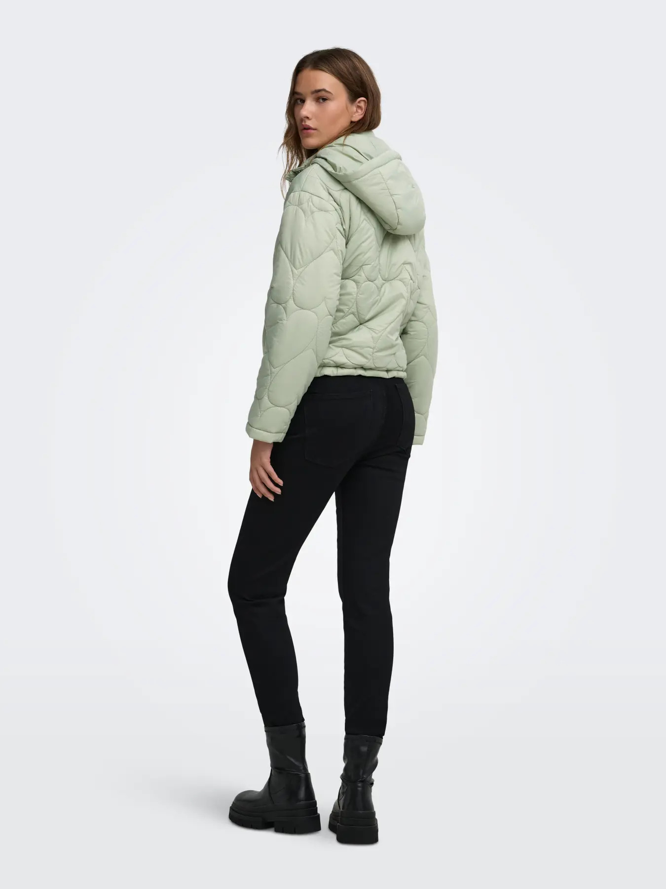 Only Kadın 15373691 Onltahia Lw Heart Hood Jacket Cc Otw Mint