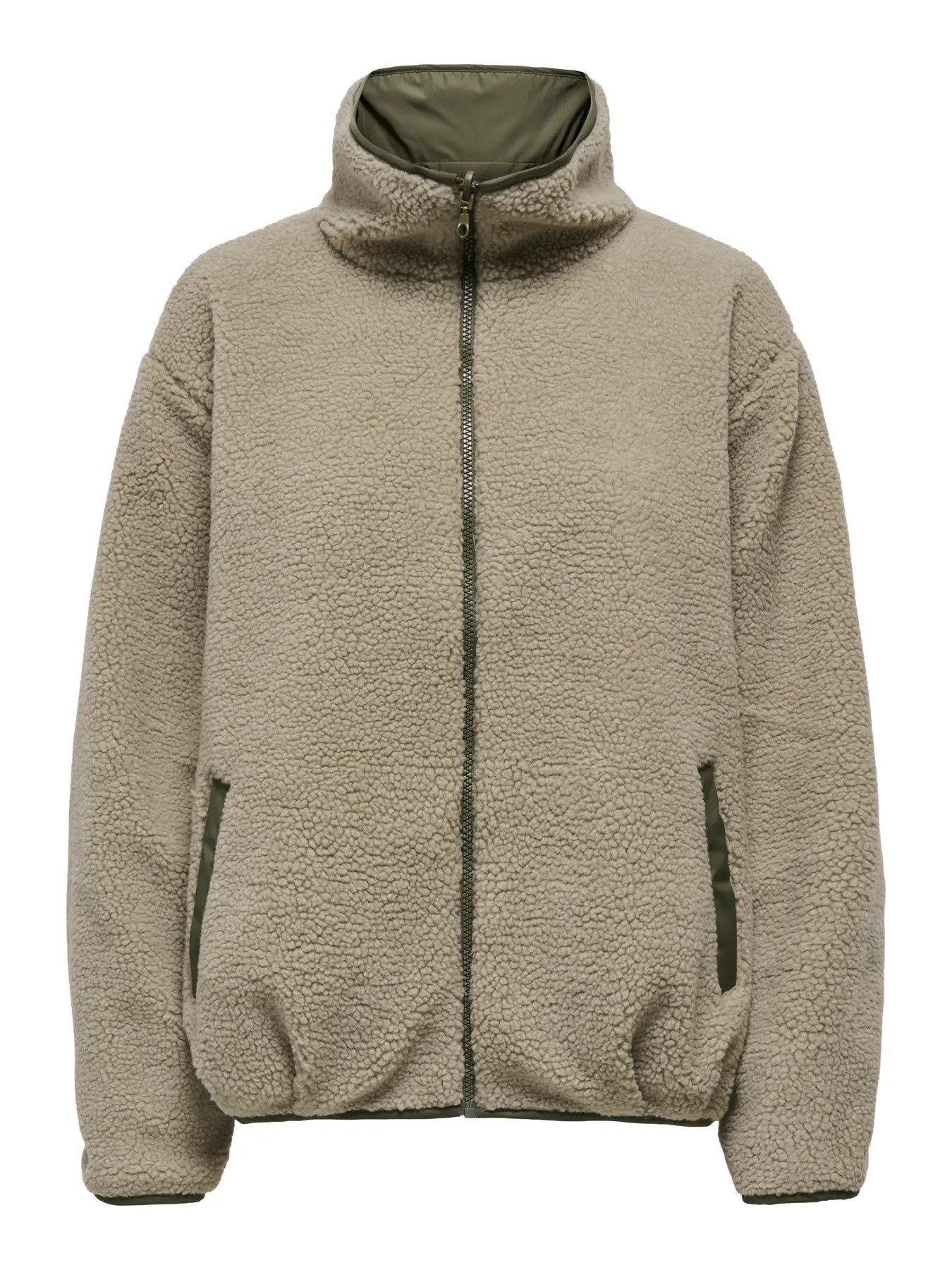 Only Kadın 15373839 Onlsıf Teddy Reversıble Jacket Cc Otw Haki