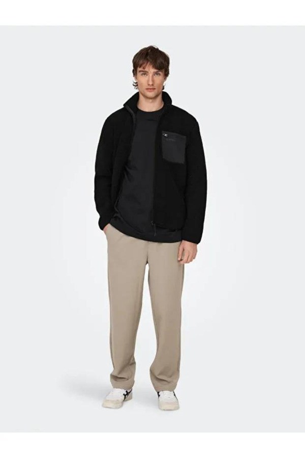 Only & Sons Erkek 22025599 Onsdallas Sherpa Jacket Otw Vd Siyah