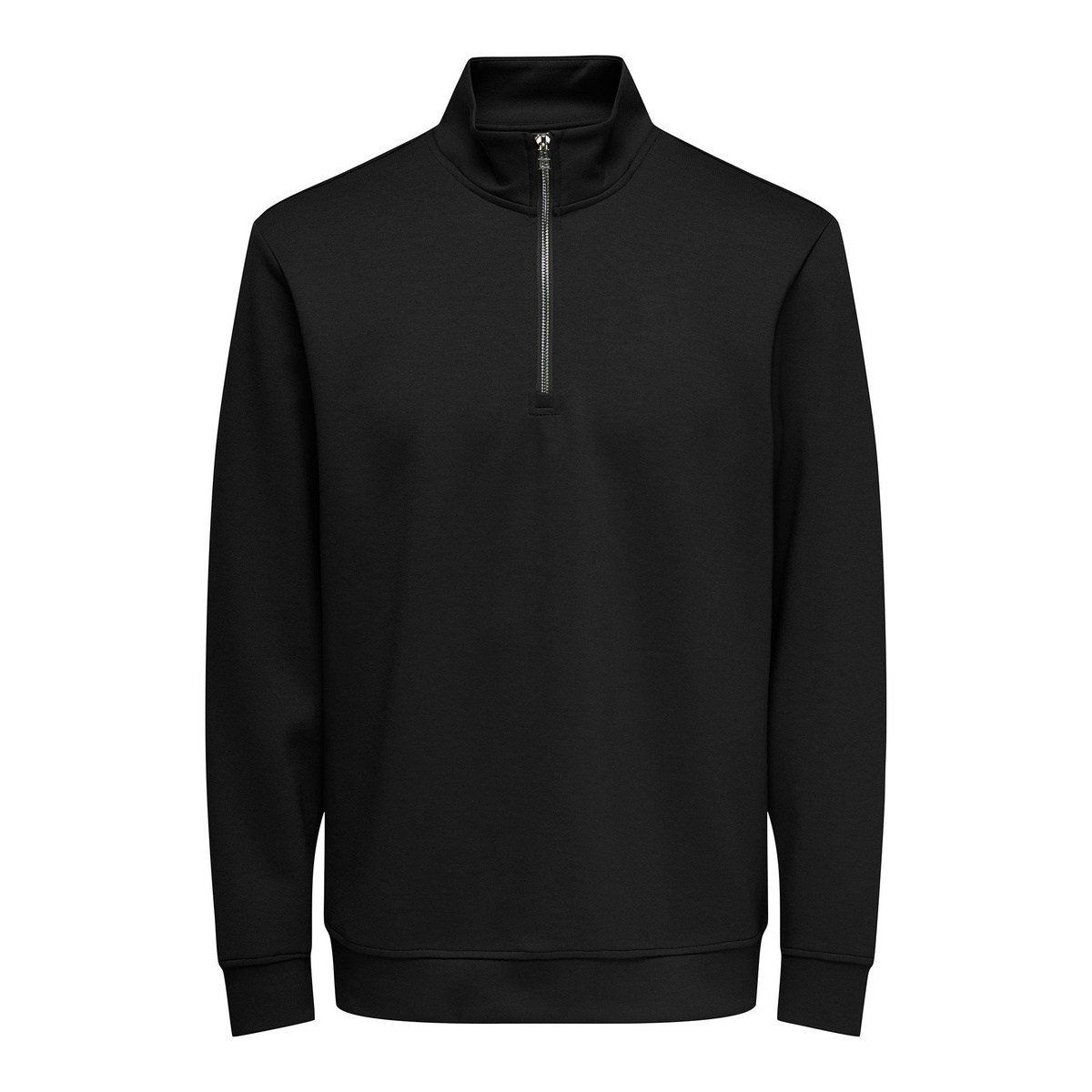 Only & Sons Erkek 22037612 Onsluca Lıfe Reg Ls Halfzıp Sweat Siyah